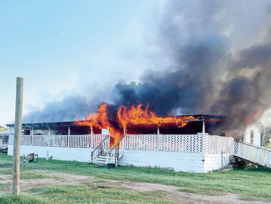 Blaze destroys home