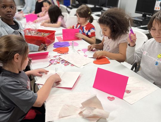 BOYS AND GIRLS CLUB MEMBERS CREATE CARDS FOR FAMILIES