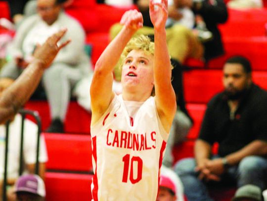 Cardinals rain threes to stay perfect in district