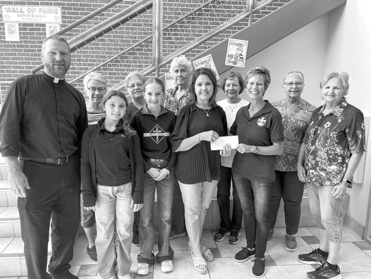 CATHOLIC DAUGHTERS OF THE AMERICAS PRESENT CHECK TO ST. ANTHONY’S