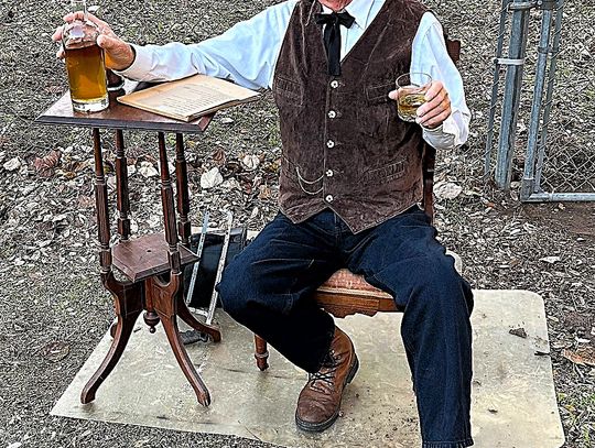 Sam Hodge portrays Caspar Byars at the Old City Cemetery. Courtesy of Tracey Wegenhoft