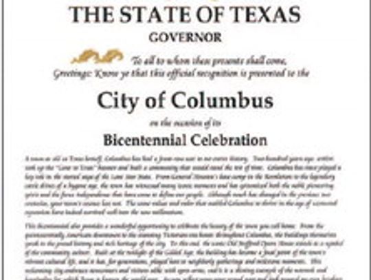 City of Columbus receives Governor’s Proclamation