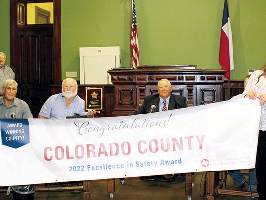 Colorado County earns Excellence in Safety Award