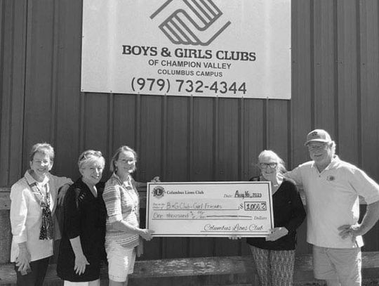 Columbus Lions donate to Boys and Girls Club