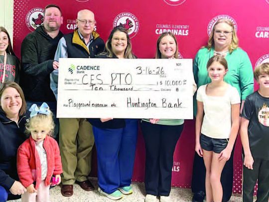COLUMBUS PTO ACCEPTS DONATION