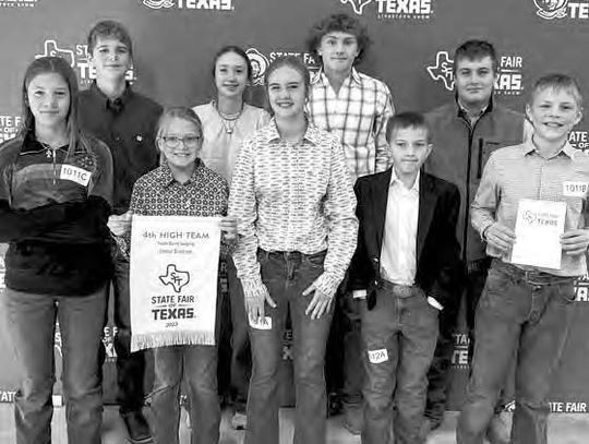 COUNTY 4-HERS TAKE ON STATE FAIR OF TEXAS DAIRY JUDGING CONTEST