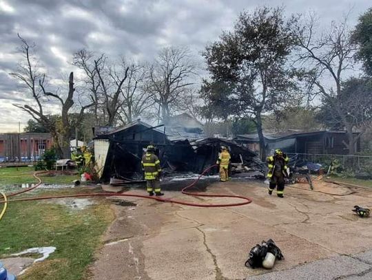 The Volunteer Fire Departments of Eagle Lake and Garwood teamed up to take on a structure fire on Stevenson Street.  