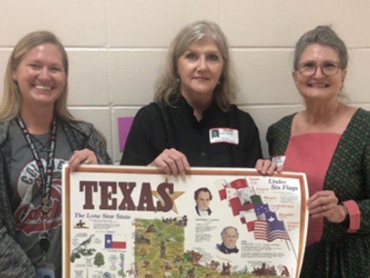 Daughters of the Republic of Texas donate Texas maps for local libraries