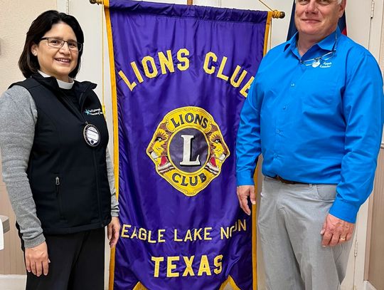 EAGLE LAKE NOON LIONS HOST BUSINESS OWNER OF NEW LOCATION