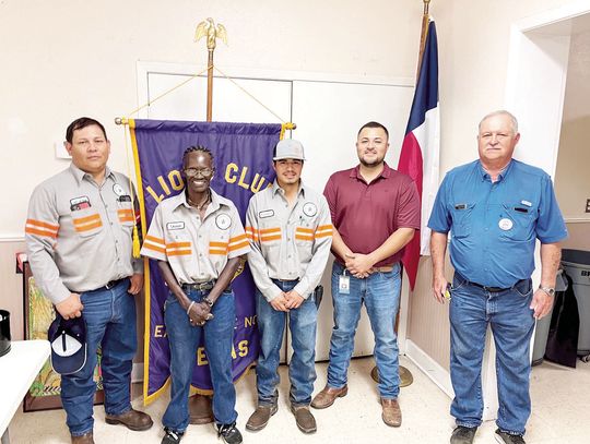 EAGLE LAKE NOON LIONS RECOGNIZE PUBLIC WORKS DEPARTMENT