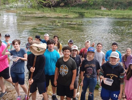 Faith Academy eighth-graders field trip to San Marcos aquifer research center 