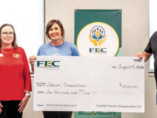 Fayette Electric Cooperative awards reinvestment grant to Senior Connections