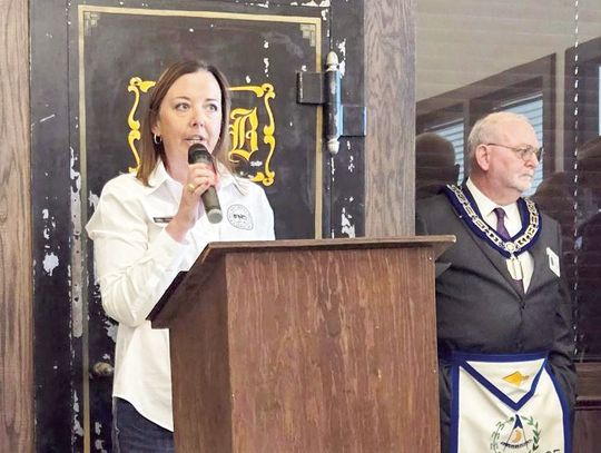 FIRST NATIONAL BANK EAGLE LAKE HOSTS CORNERSTONE LEVELING