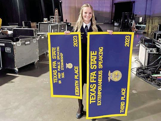 Fitzgerald places top 10 at Texas FFA competitions