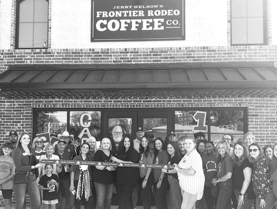 FRONTIER RODEO COFFEE COLUMBUS HOLD RIBBON CUTTING