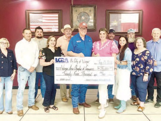 LCRA, Weimar award $25k to Weimar Area Chamber of Commerce for digital community sign
