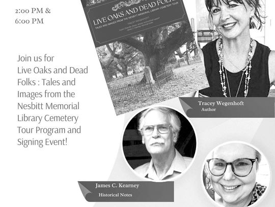 ‘Live Oaks and Dead Folks’ author talk and book signing event Nov. 7