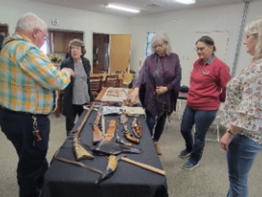 Local shootist presents pioneer weaponry to DRT