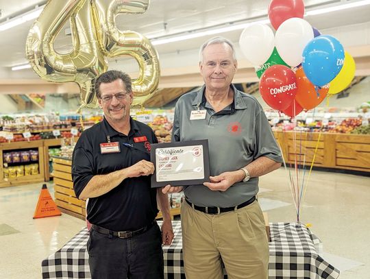 Longtime local worker hits 45 years