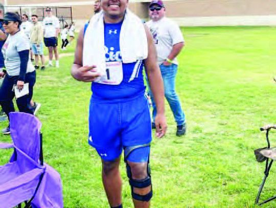 Myers finishes as top 10 thrower in state