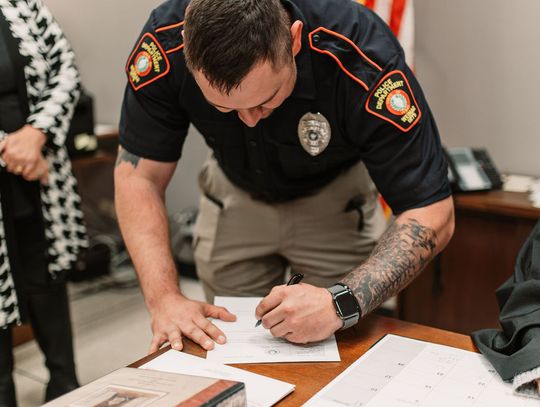 New officer sworn in at Weimar Police