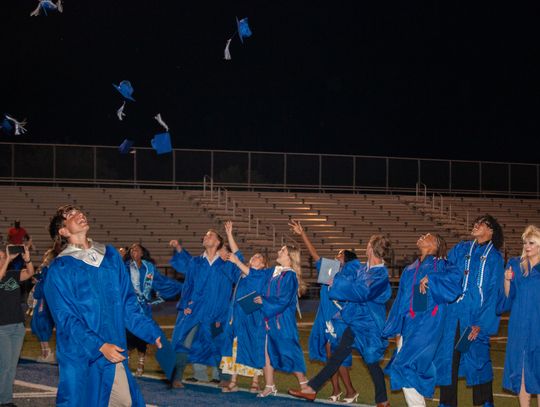 Rice High School graduates cross the finish line
