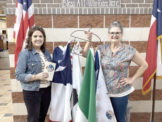 ST. ANTHONY’S 7TH GRADE STUDIES TEXAS REVOLUTIONARY FLAGS