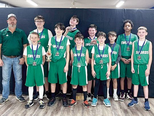 The St. Michael Basketball Boy's Team participated in a tournament at St. Joseph. The team pictured from left in the front row are Cade Wessels, Dayson Mace, Frank Janecka and Hayes Kloesel. In the back row are Coach Rex Kloesel, Gage Kainer, Collin Brown, Brandt Kahanek, Wyatt Janecka and...