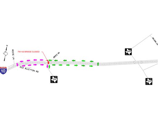TxDOT announces detours for I-10 this week