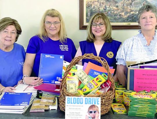 WEIMAR ENCORE LIONS COLLECT SCHOOL SUPPLIES TO DONATE