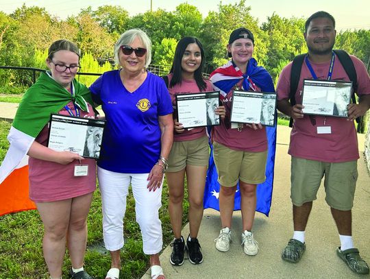 Weimar Encore Lions donate to Counselors at Texas Lions Summer Camp