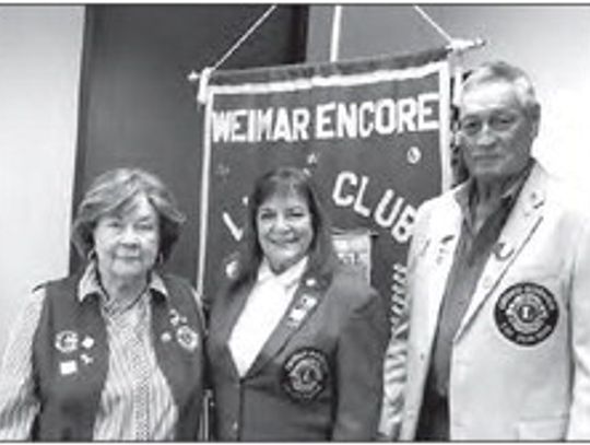 Weimar Encore Lions welcome District Gov.