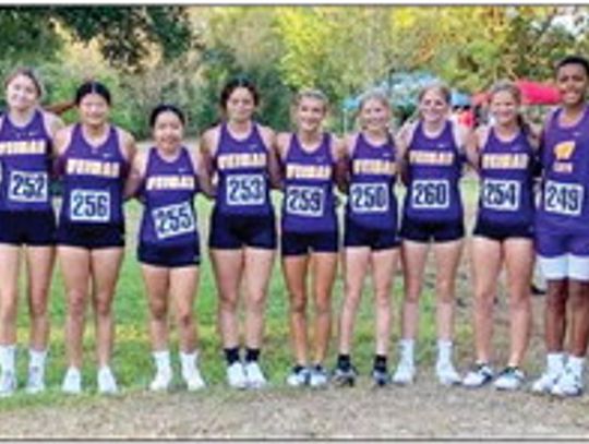 Weimar High cross-country girls take third place