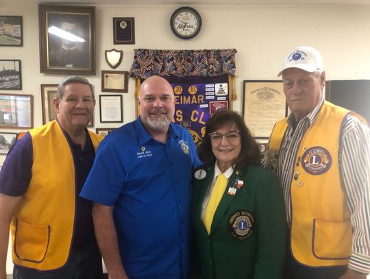 WEIMAR LIONS CLUB RECEIVES A VISIT FROM DISTRICT GOVERNOR JANE ISTRE