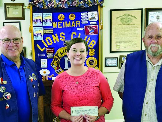 Weimar Lions donate to Boys and Girls Club