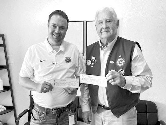 WEIMAR LIONS DONATE TO WEIMAR ISD