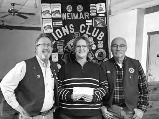 WEIMAR LIONS DONATION