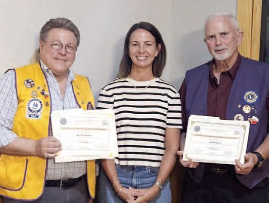 WEIMAR LIONS PRESENT EARNED SCHOLARSHIPS