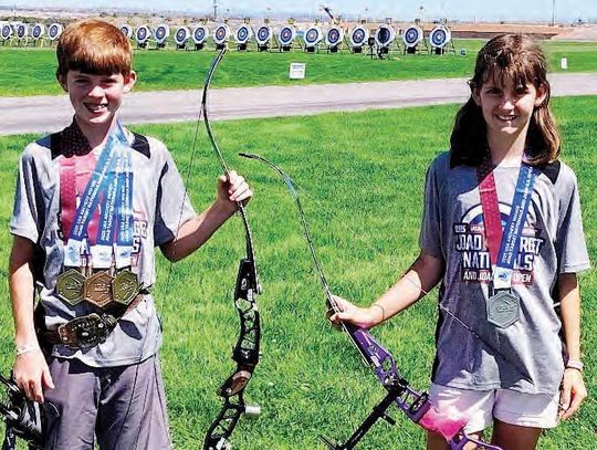 Youth archers medal at national tournament