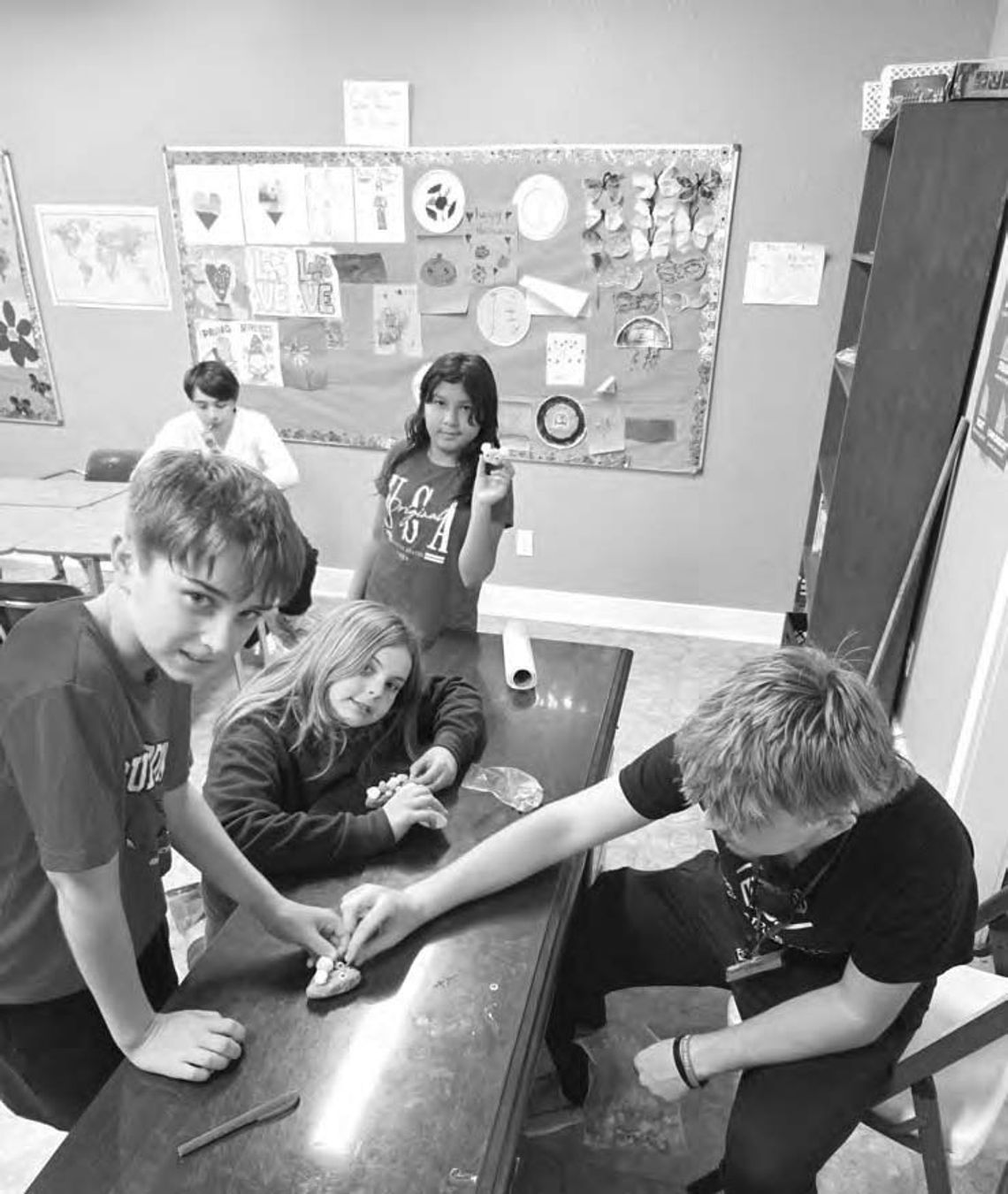 B&G MEMBERS WORK ON PET ROCKS