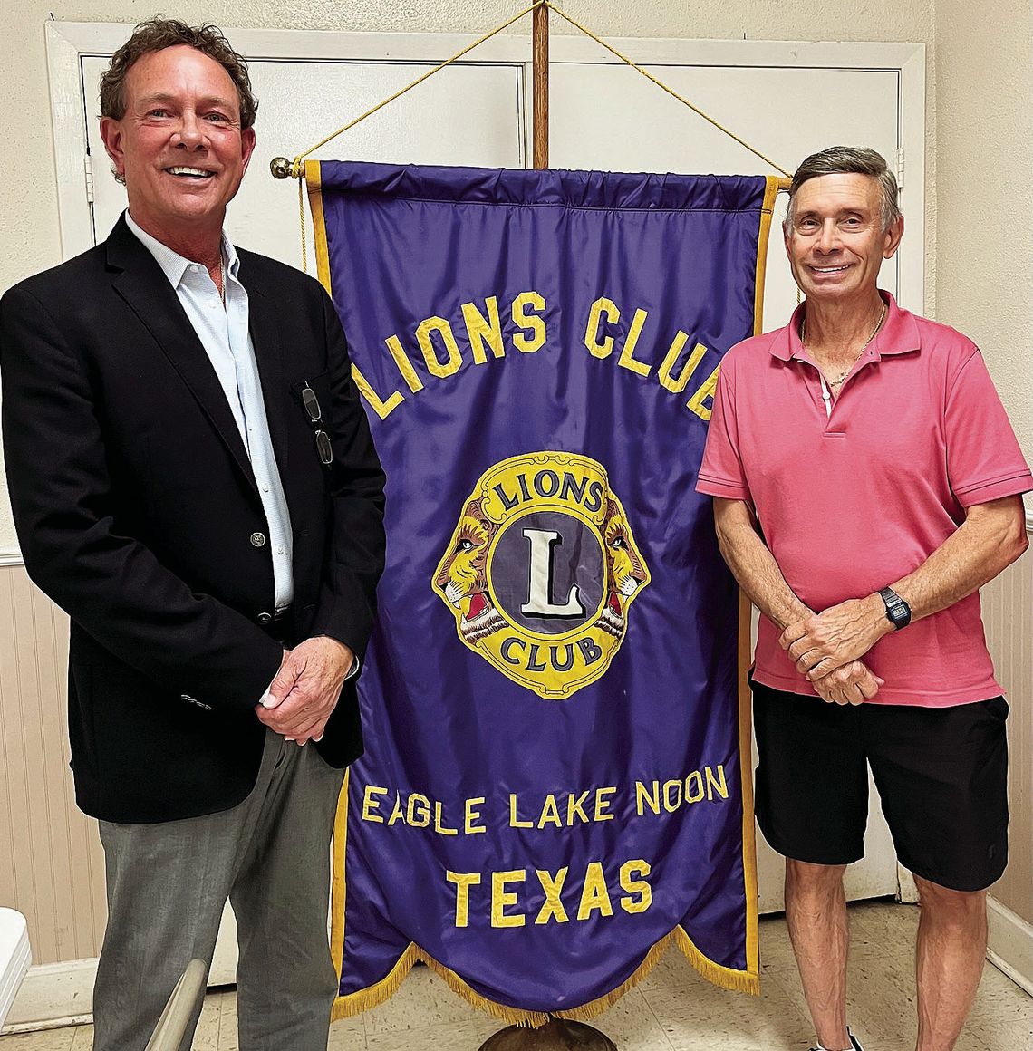 BANK PRESIDENT SPEAKS TO EAGLE LAKE LIONS