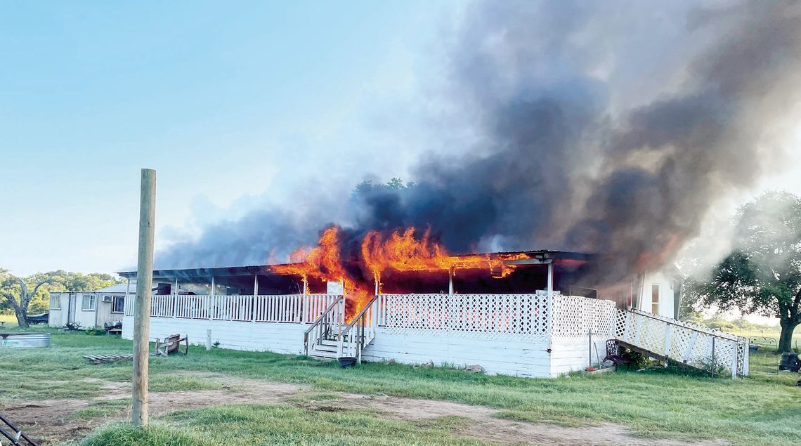 Blaze destroys home