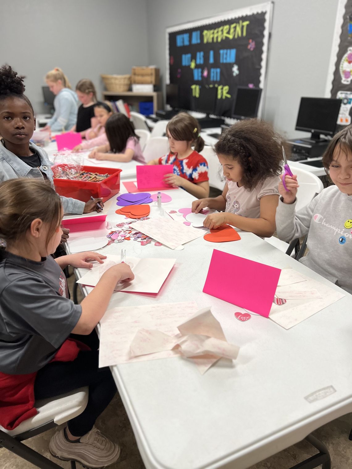 BOYS AND GIRLS CLUB MEMBERS CREATE CARDS FOR FAMILIES