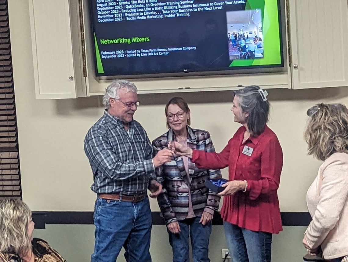 Steve and Grace McCullough were presented with an award for Volunteer of the Year. Their names will be added to a plaque that will include future winners. Citizen | Trenton Whiting