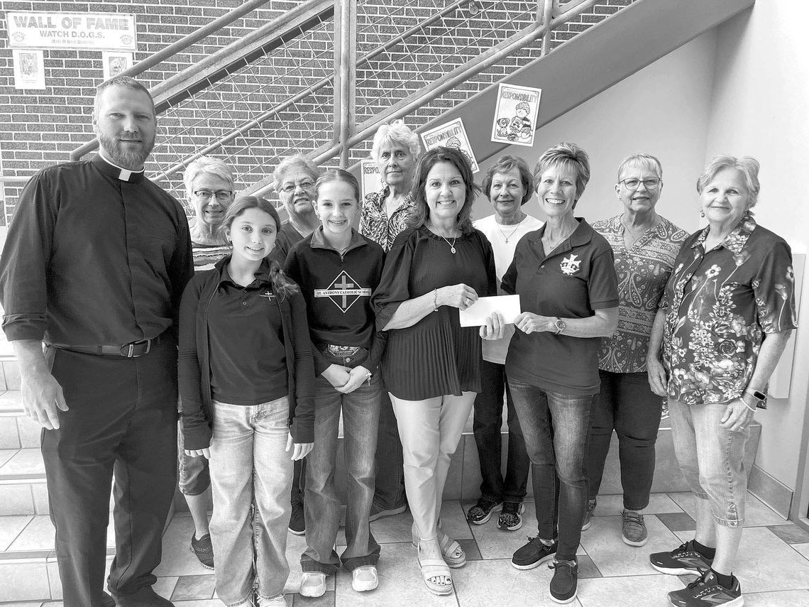 CATHOLIC DAUGHTERS OF THE AMERICAS PRESENT CHECK TO ST. ANTHONY’S