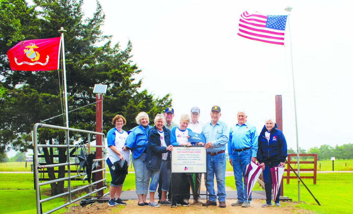 Children of the American Revolution choose the flag display of the month