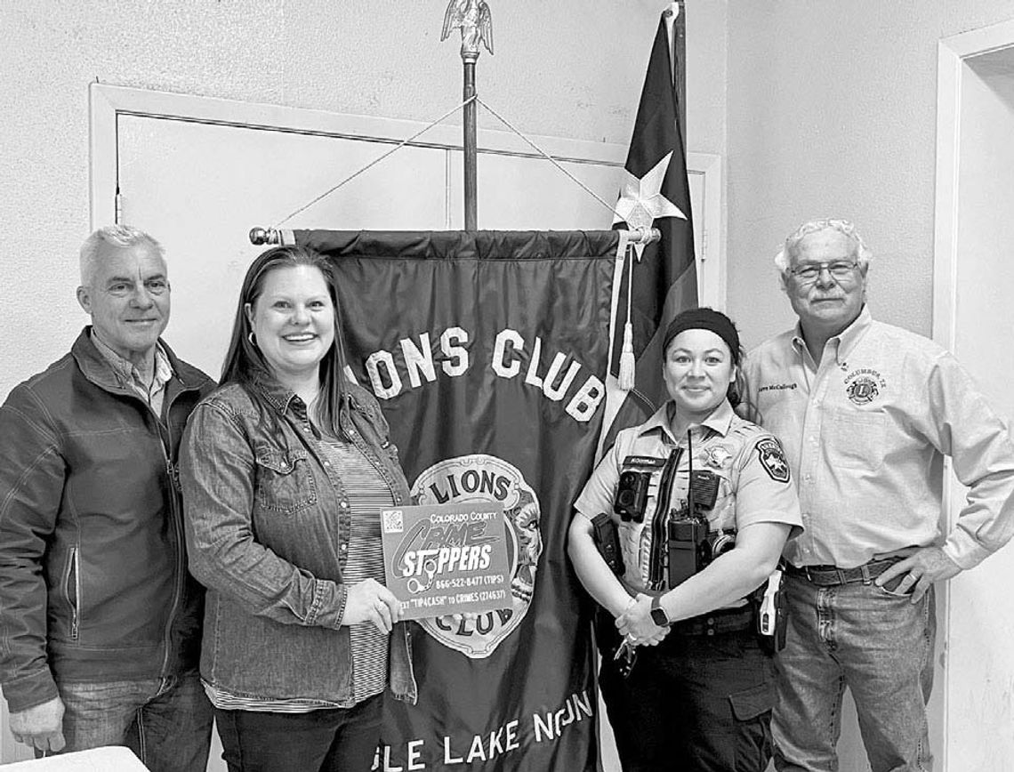 Colorado County Crime Stoppers stop by EL Noon Lions Club