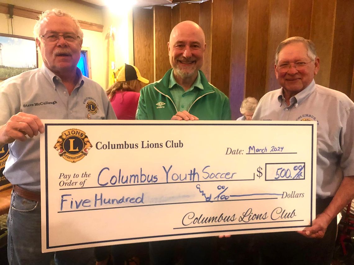 COLUMBUS LIONS DONATE TO YOUTH SOCCER