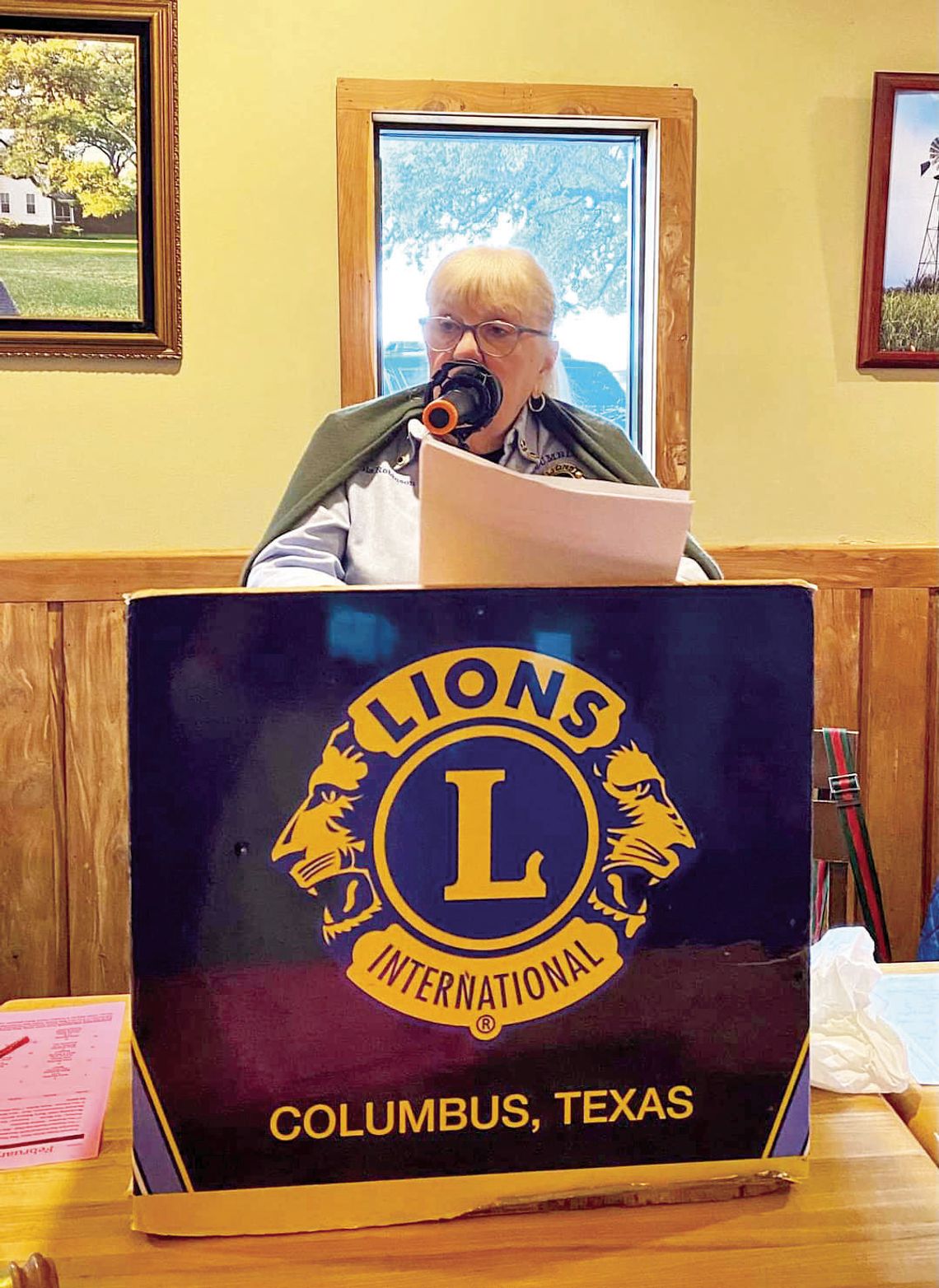 COLUMBUS LIONS HEAR FROM BOYS AND GIRLS CLUB REP