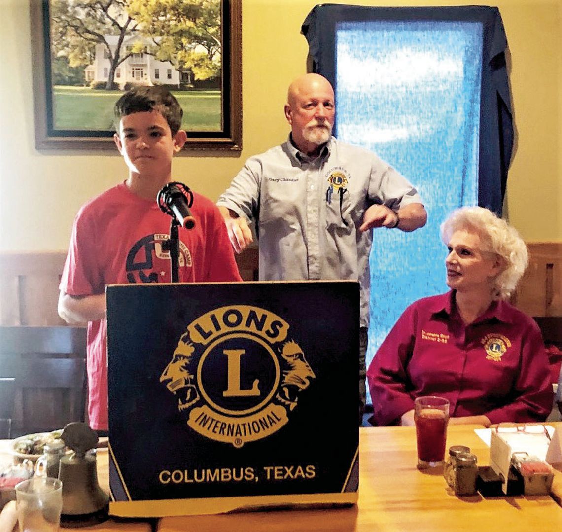 Columbus Lions hear from sponsored camper during meeting